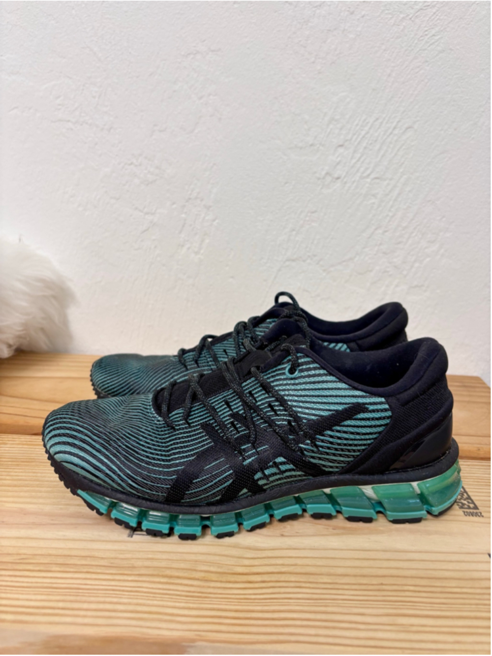 Women's Asics Gel Quantum 360 Athletic Running Shoes Black and Teal size US 7